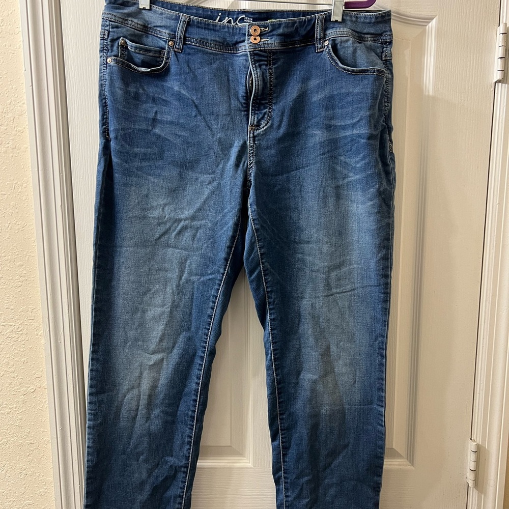 Plus Size INC Jeans 18w Straight Leg Slimtech Fit. Tummy Panel